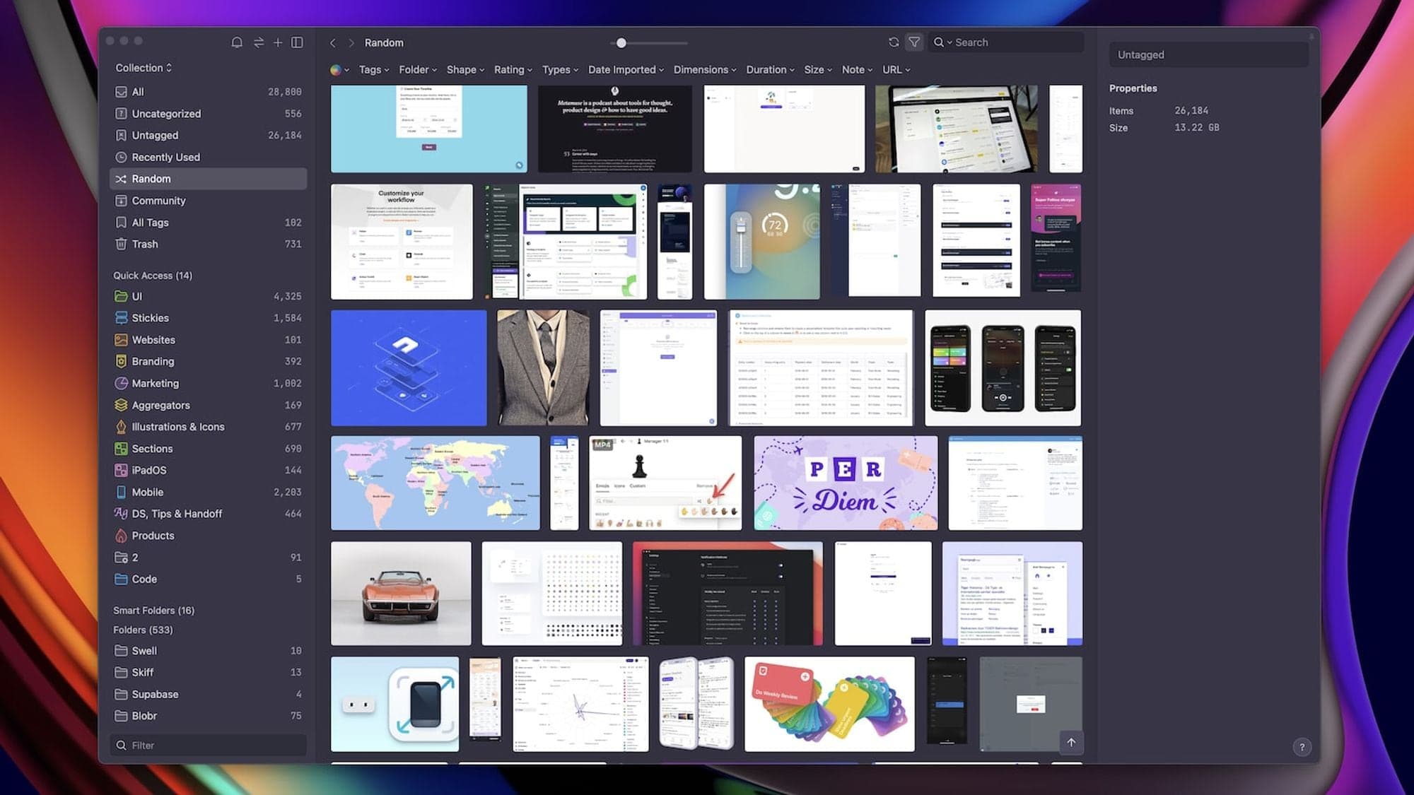 Image presenting preview of the Eagle MacOS app