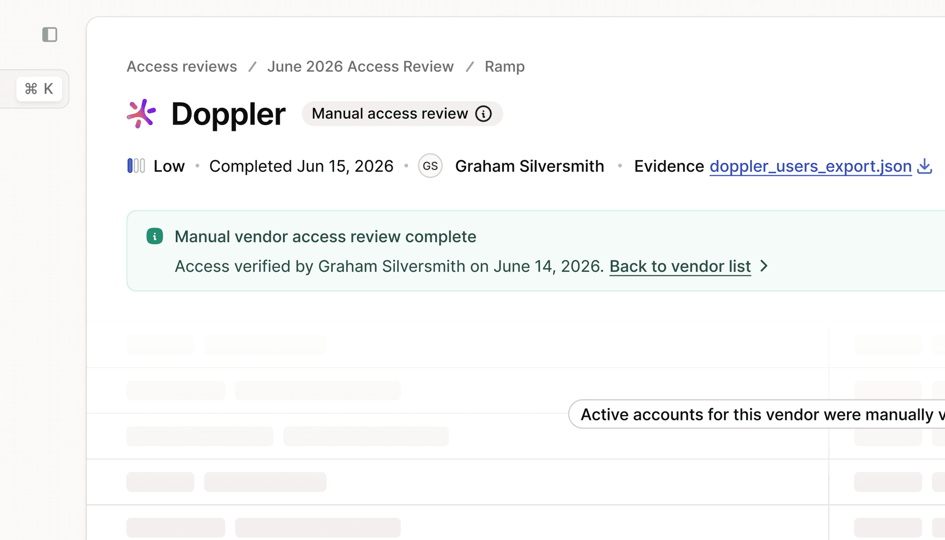 Access Review Dashboard