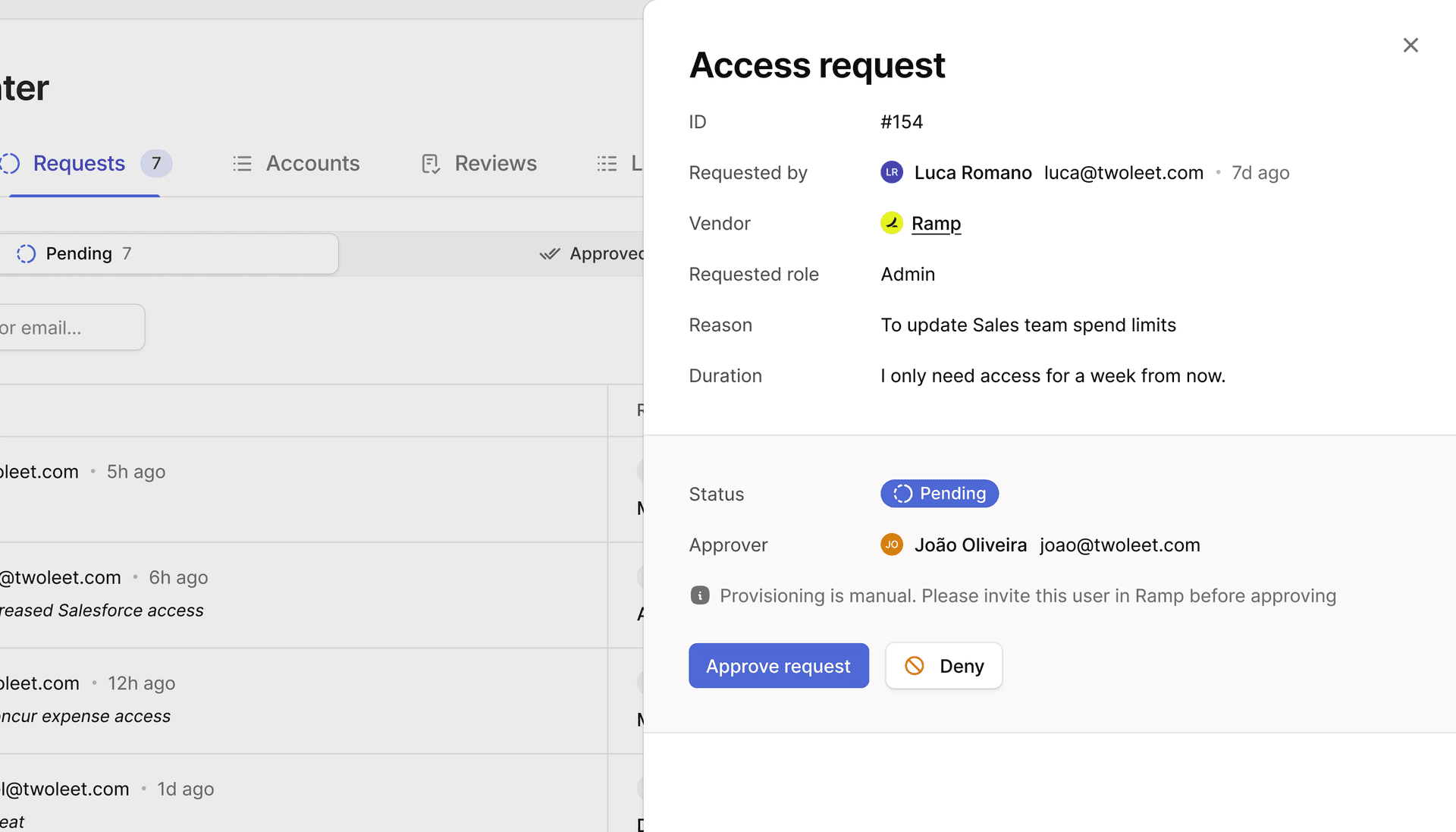 Access Request Modal