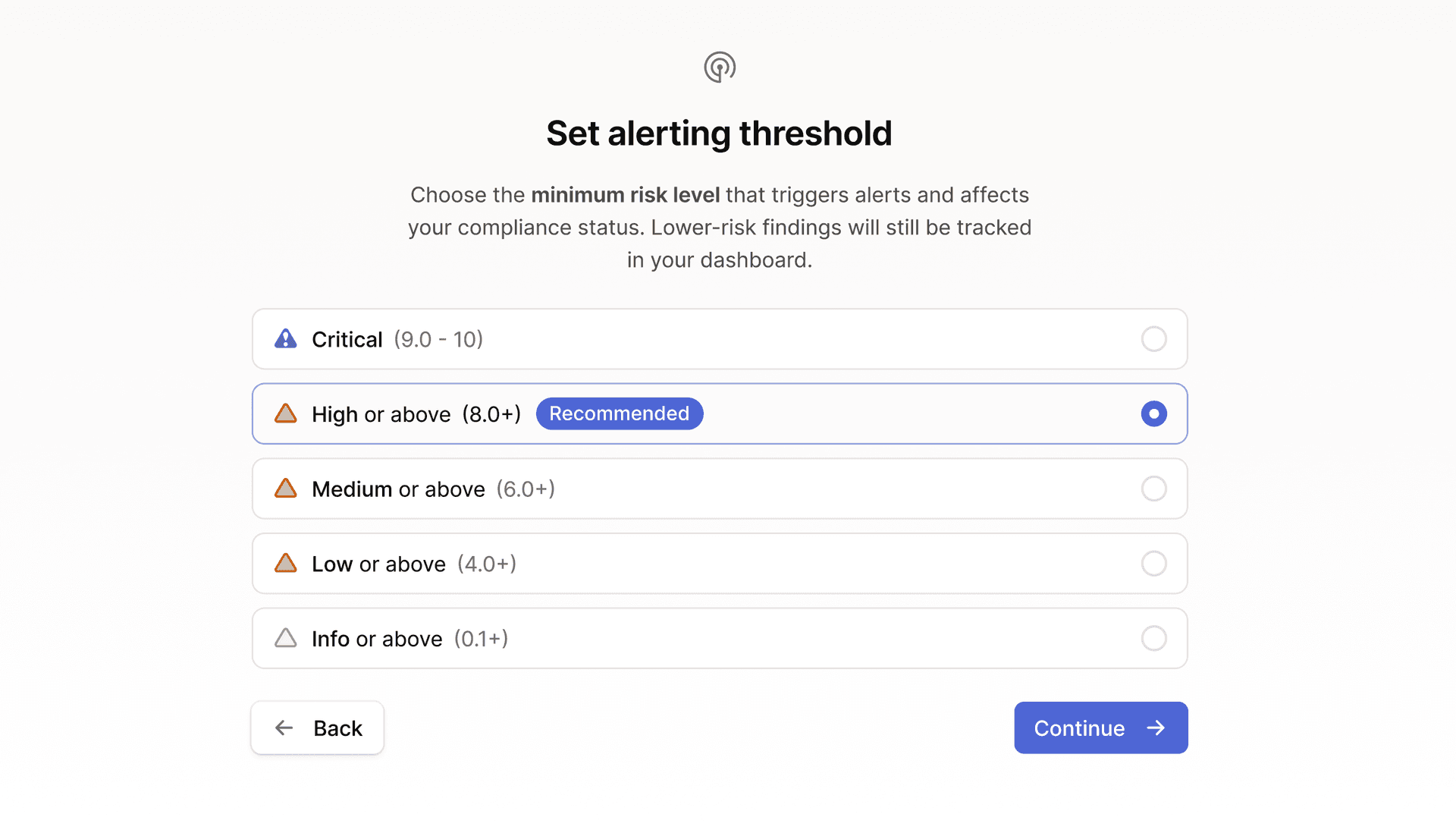 Alert Threshold Configuration UI